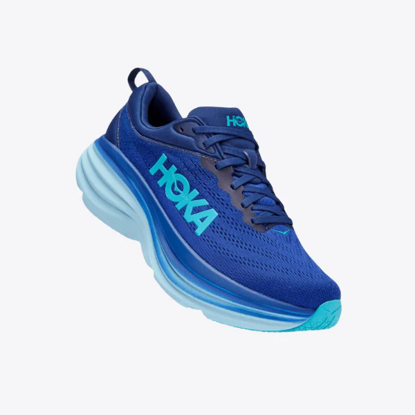 Hoka Bondi 8 Sneakers Blå/turkis